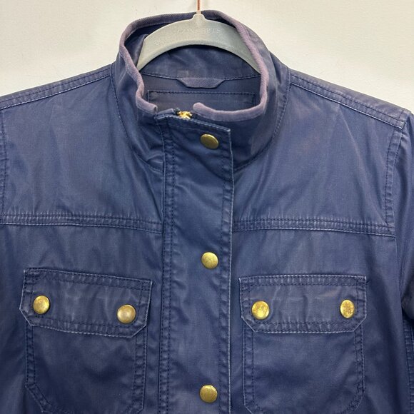 J. Crew Coated Navy Downtown Field Utility Jacket XS - Picture 9 of 15
